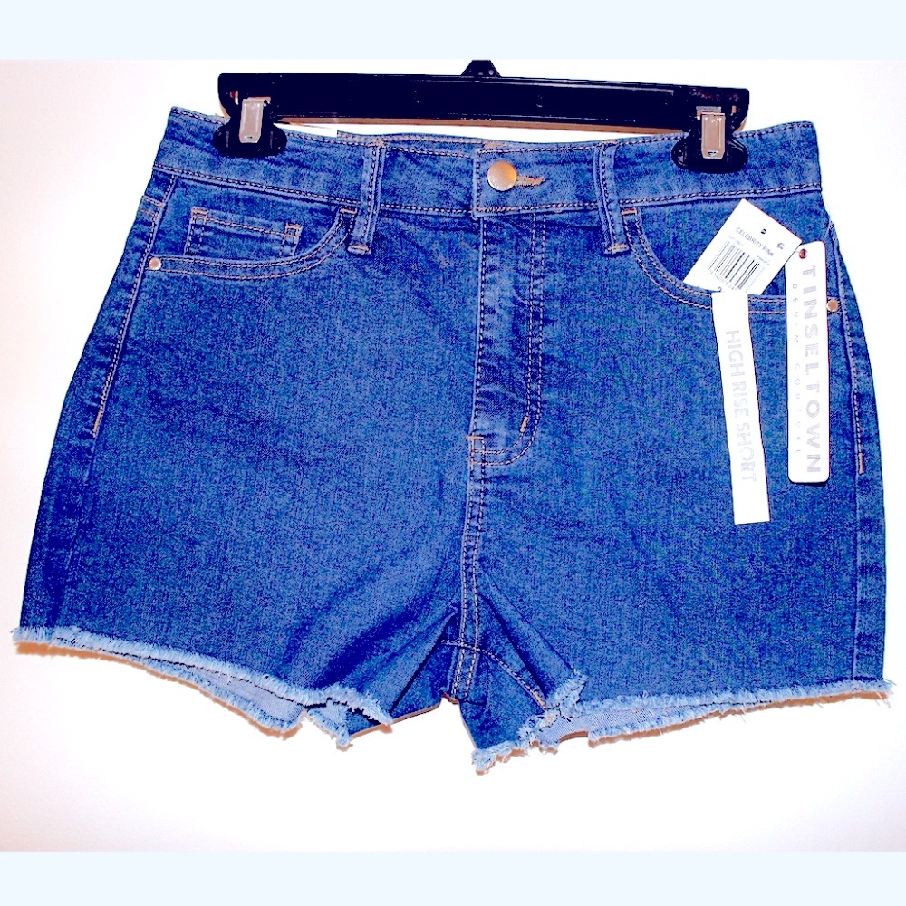 Tinseltown Juniors Frayed Denim Shorts 9/29w